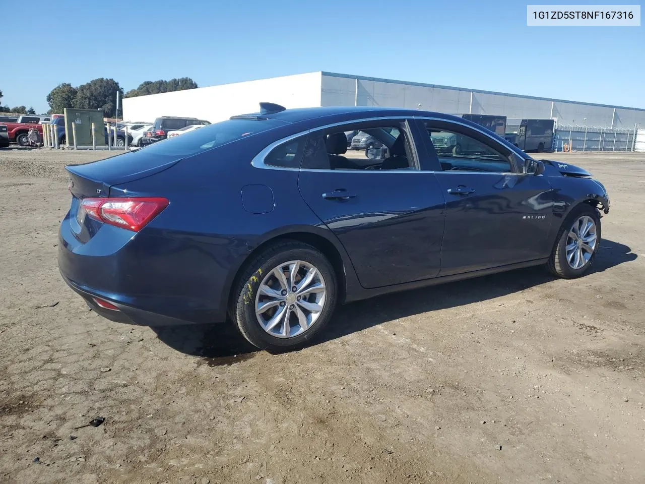 2022 Chevrolet Malibu Lt VIN: 1G1ZD5ST8NF167316 Lot: 72648124