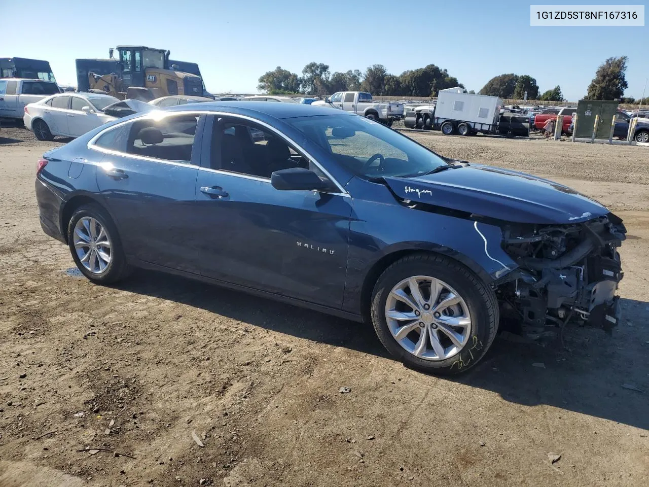 2022 Chevrolet Malibu Lt VIN: 1G1ZD5ST8NF167316 Lot: 72648124