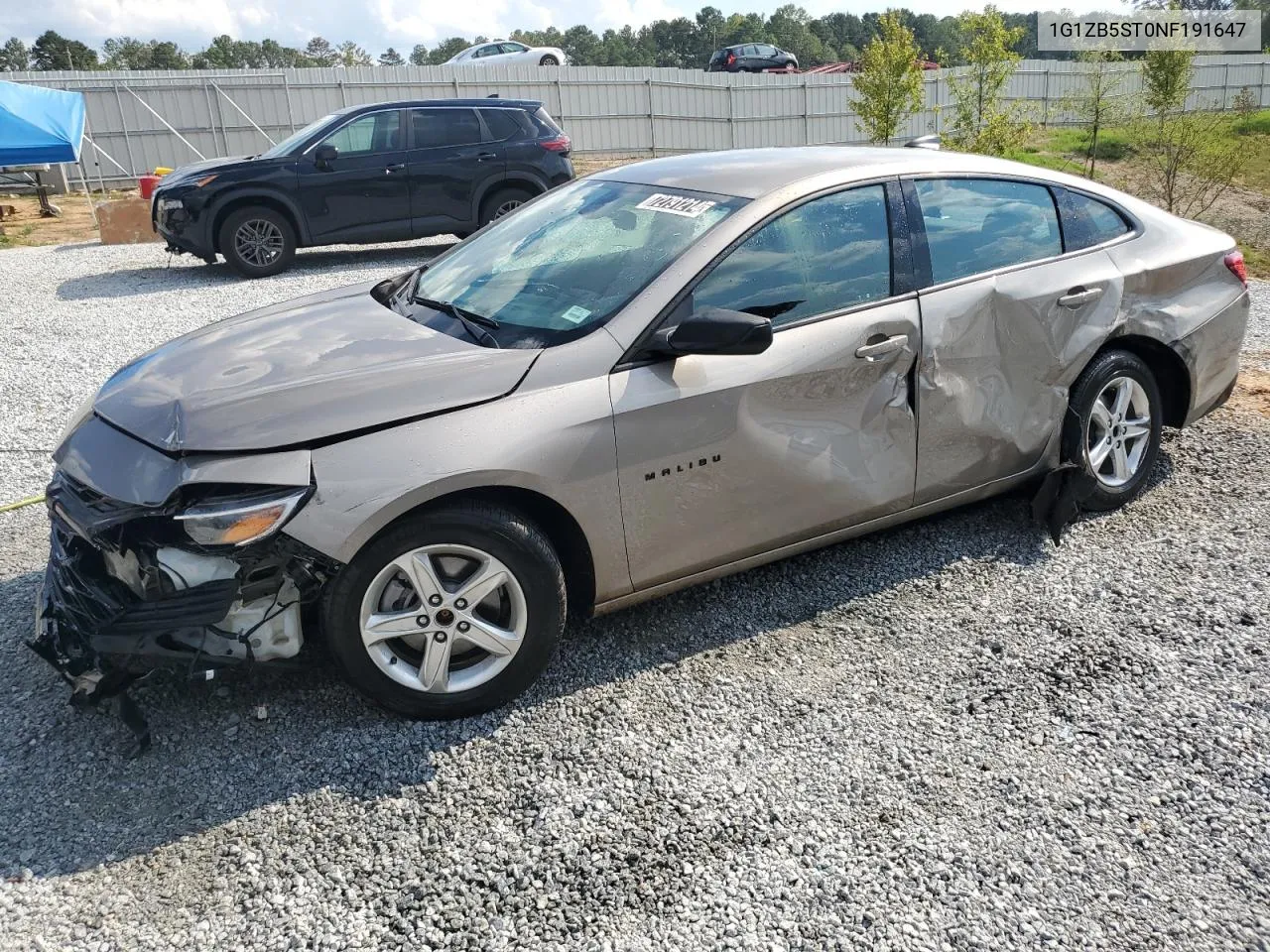 2022 Chevrolet Malibu Ls VIN: 1G1ZB5ST0NF191647 Lot: 72791214