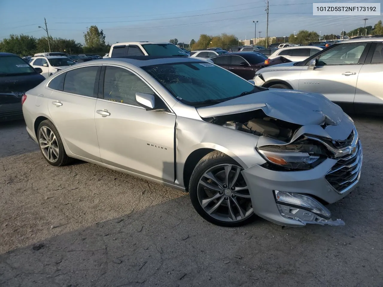 2022 Chevrolet Malibu Lt VIN: 1G1ZD5ST2NF173192 Lot: 72995594