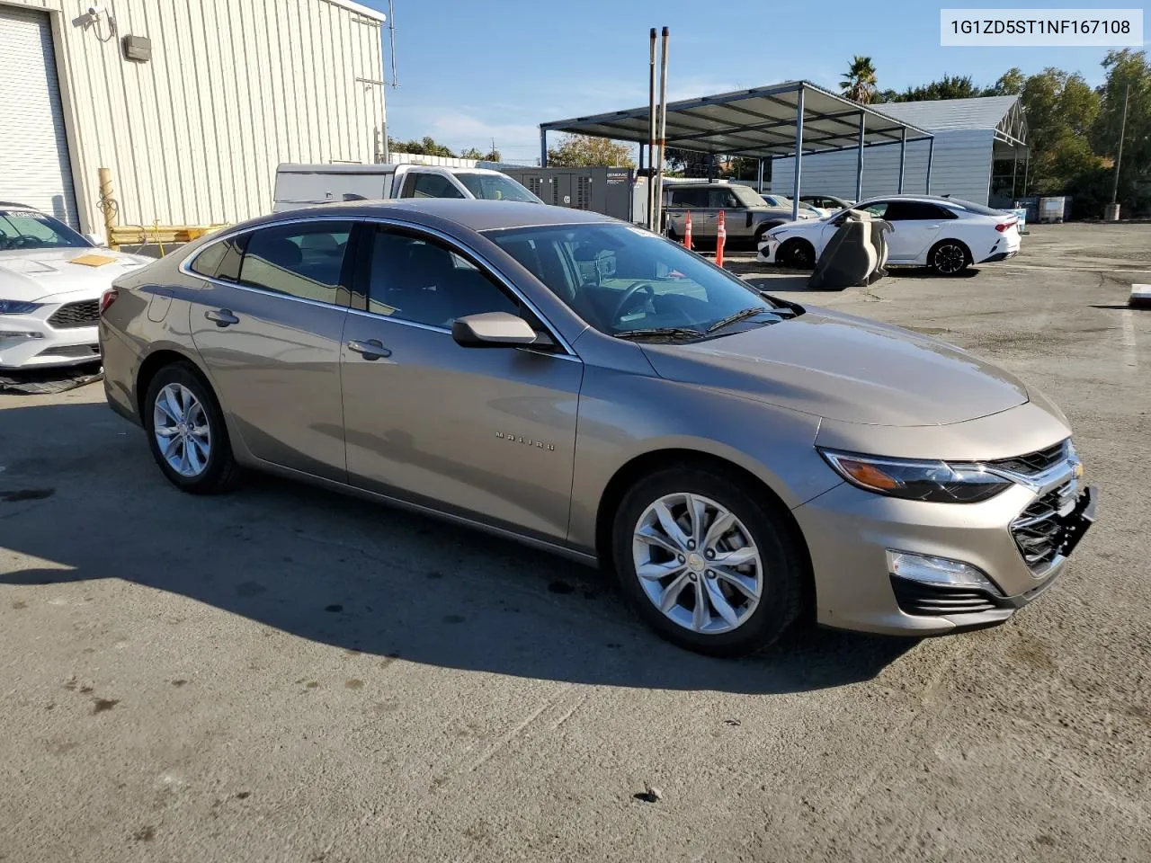 2022 Chevrolet Malibu Lt VIN: 1G1ZD5ST1NF167108 Lot: 72996004