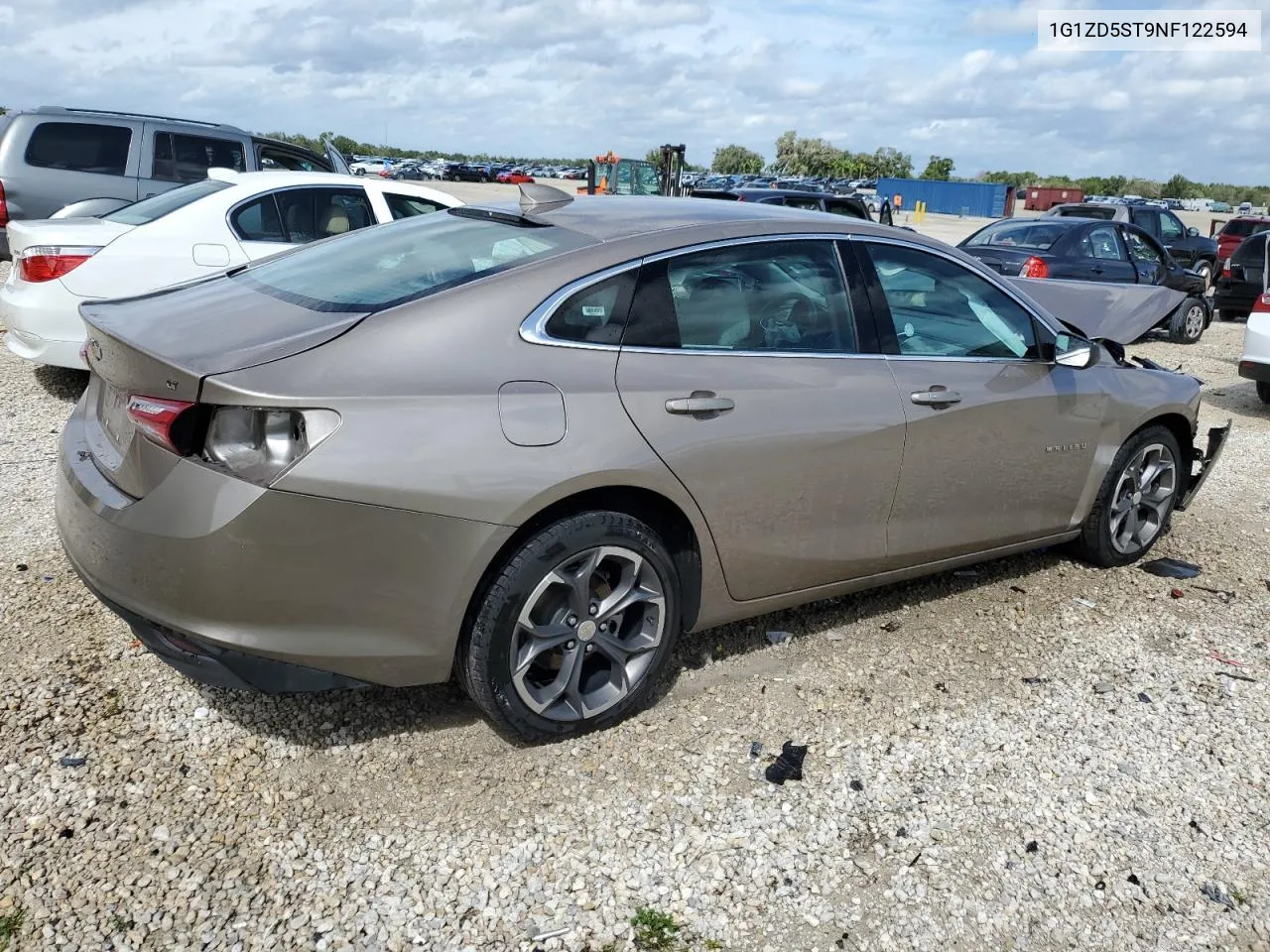 2022 Chevrolet Malibu Lt VIN: 1G1ZD5ST9NF122594 Lot: 73201854