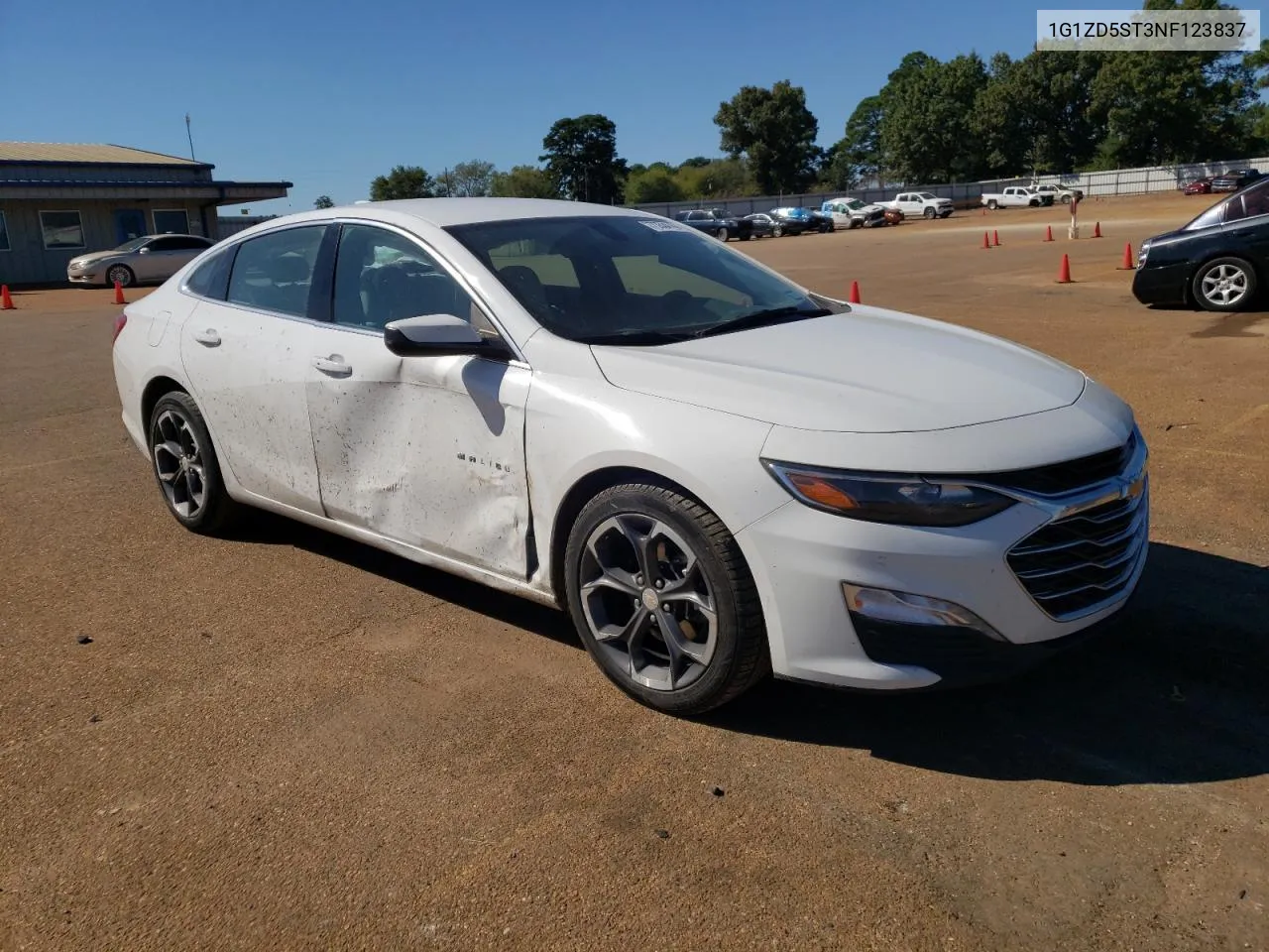 2022 Chevrolet Malibu Lt VIN: 1G1ZD5ST3NF123837 Lot: 73524104