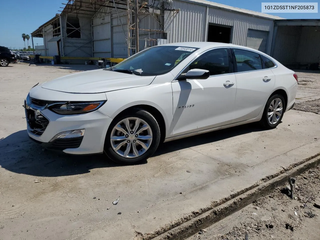 2022 Chevrolet Malibu Lt VIN: 1G1ZD5ST1NF205873 Lot: 73593814