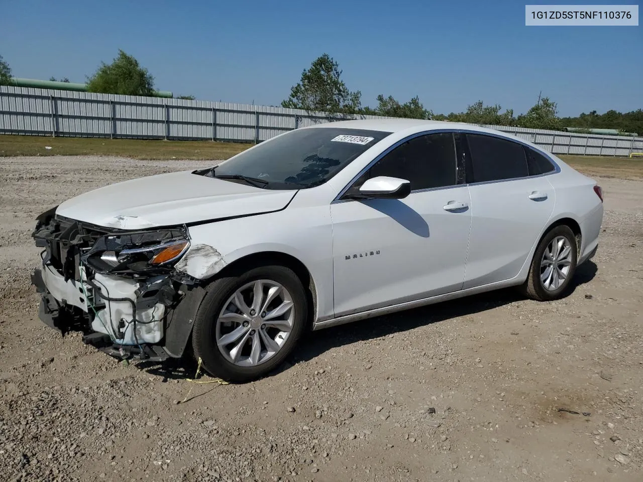 2022 Chevrolet Malibu Lt VIN: 1G1ZD5ST5NF110376 Lot: 73713794