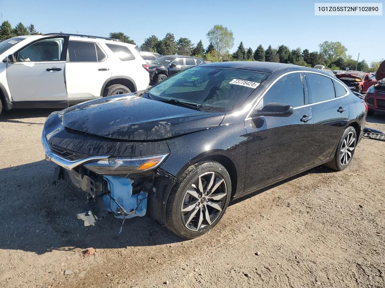 2022 Chevrolet Malibu Rs VIN: 1G1ZG5ST2NF102890 Lot: 73778424