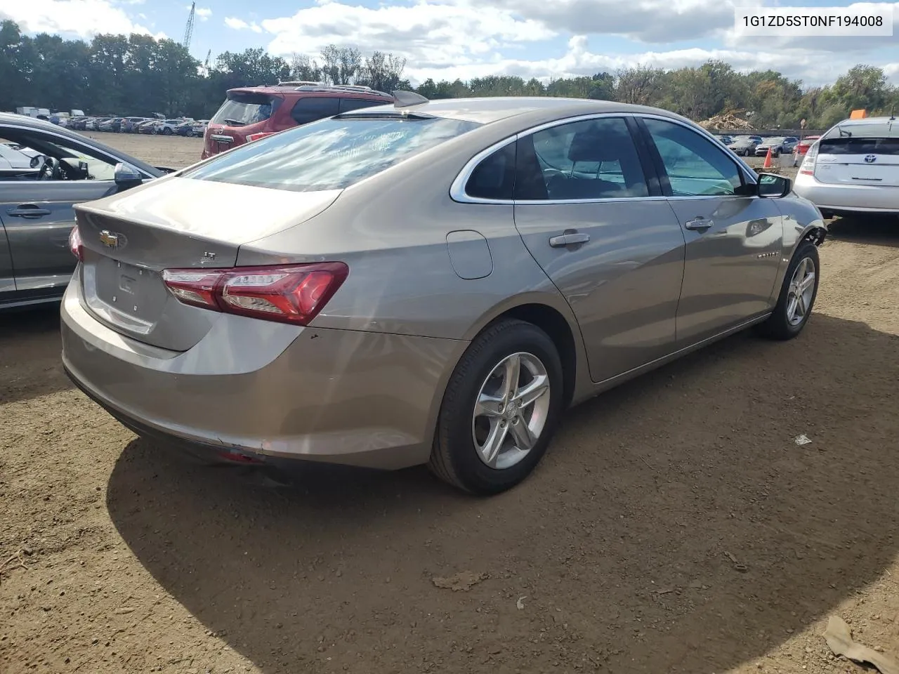 2022 Chevrolet Malibu Lt VIN: 1G1ZD5ST0NF194008 Lot: 74284234