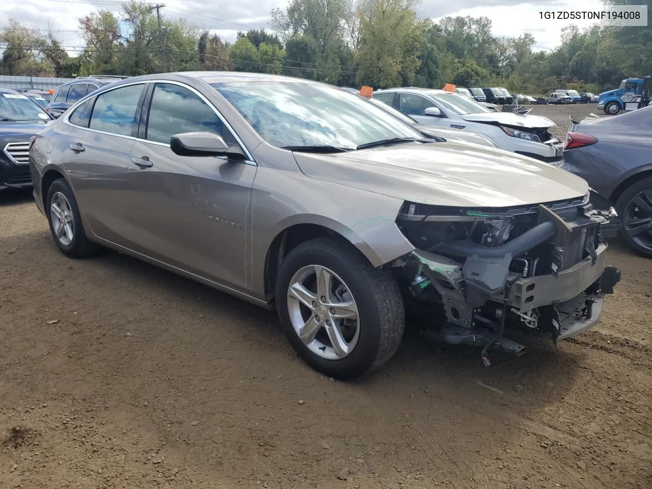 2022 Chevrolet Malibu Lt VIN: 1G1ZD5ST0NF194008 Lot: 74284234