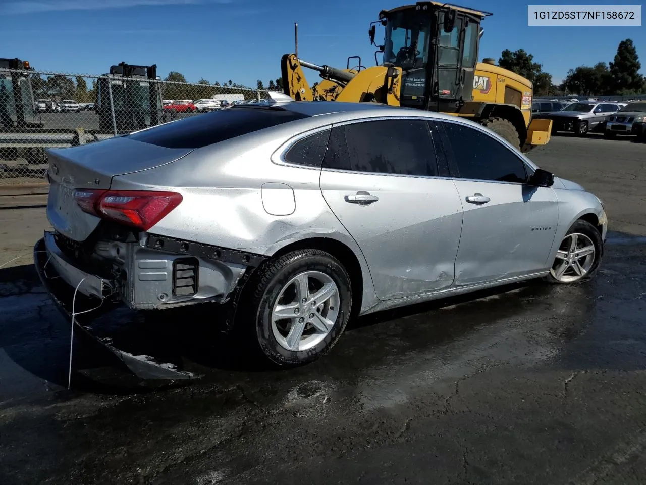 2022 Chevrolet Malibu Lt VIN: 1G1ZD5ST7NF158672 Lot: 74344434