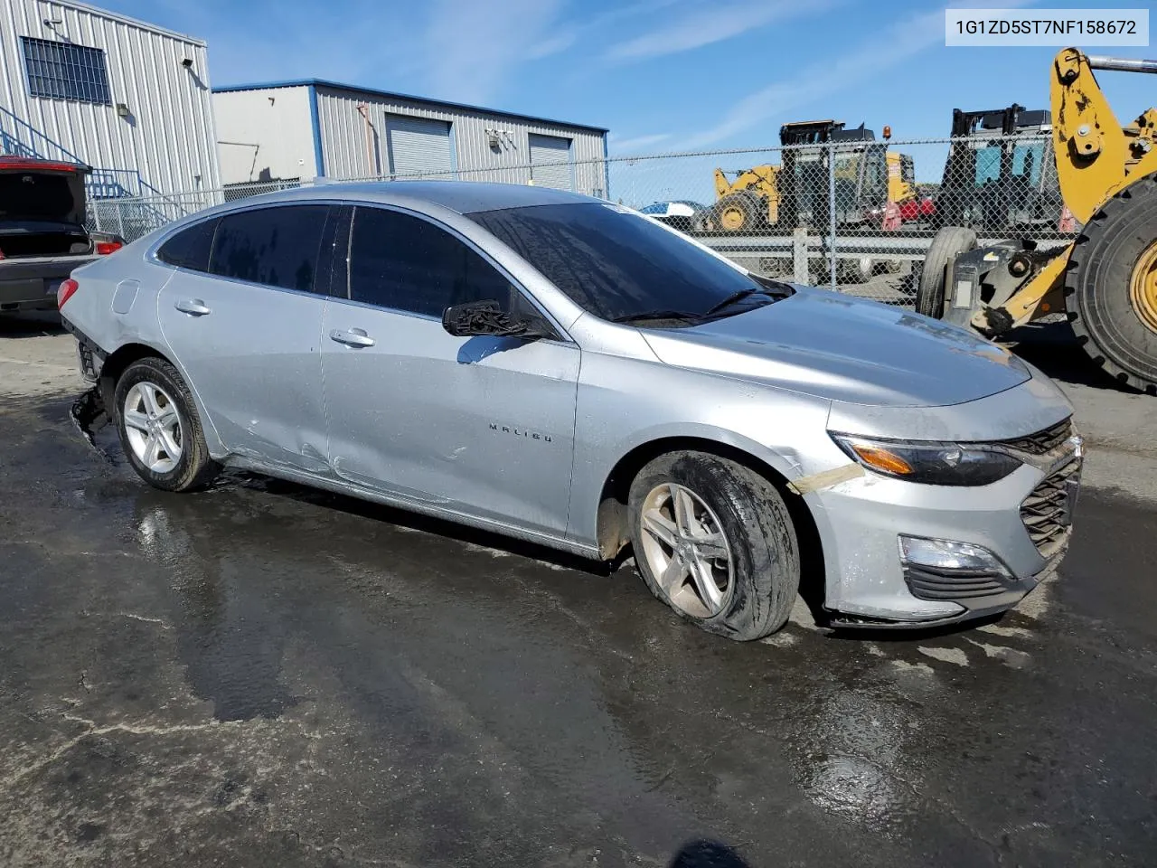 2022 Chevrolet Malibu Lt VIN: 1G1ZD5ST7NF158672 Lot: 74344434