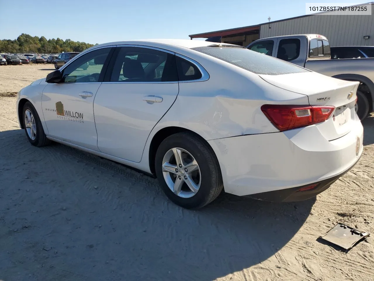 2022 Chevrolet Malibu Ls VIN: 1G1ZB5ST7NF187255 Lot: 74580684