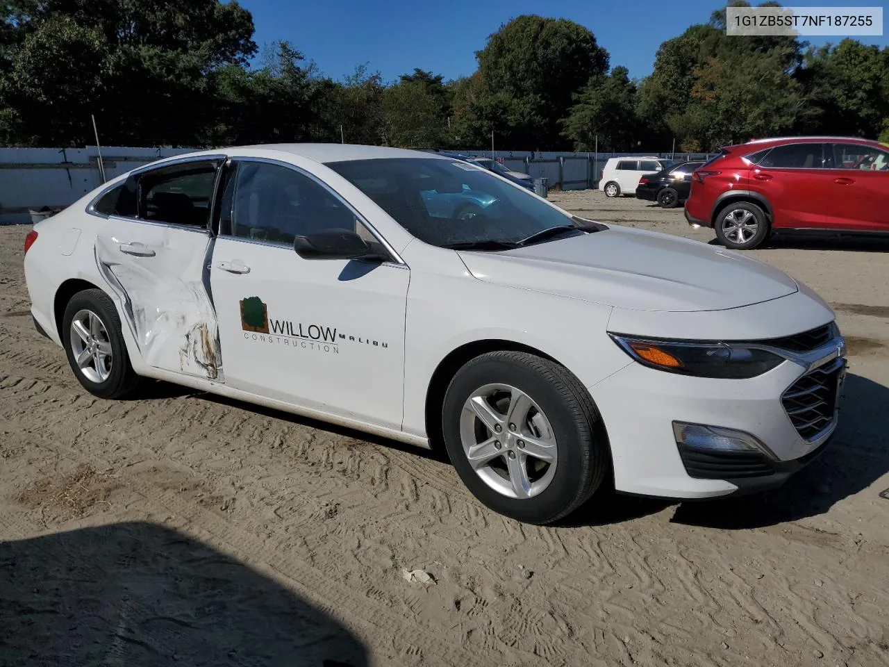 2022 Chevrolet Malibu Ls VIN: 1G1ZB5ST7NF187255 Lot: 74580684