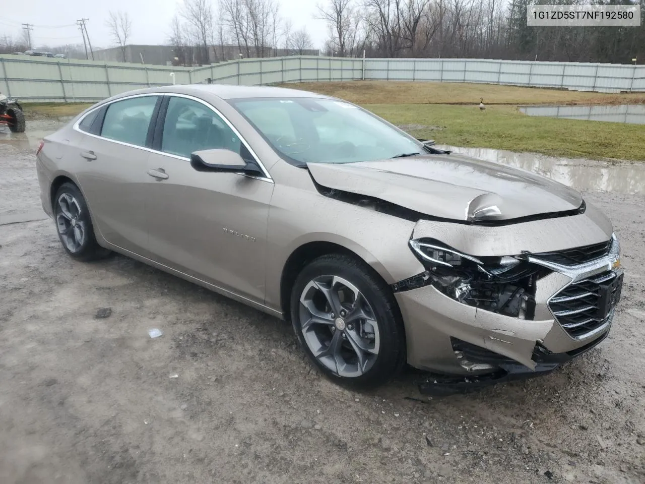 2022 Chevrolet Malibu Lt VIN: 1G1ZD5ST7NF192580 Lot: 74592494