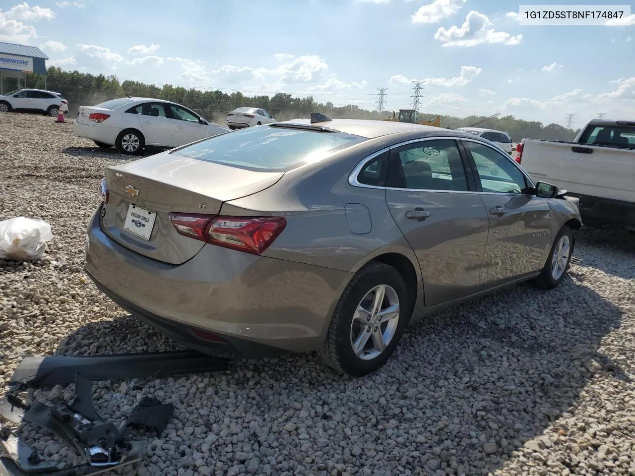 2022 Chevrolet Malibu Lt VIN: 1G1ZD5ST8NF174847 Lot: 74735704