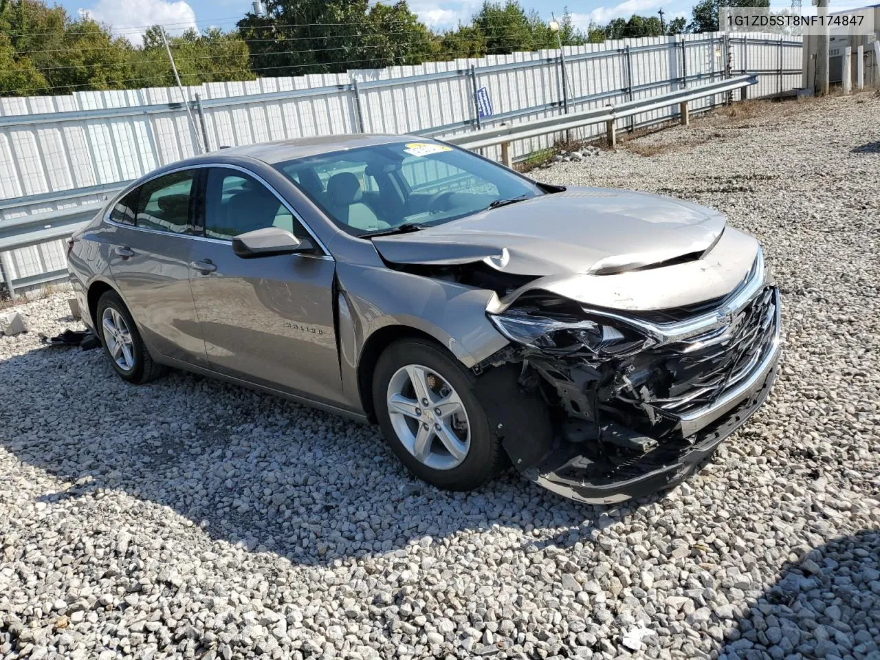 1G1ZD5ST8NF174847 2022 Chevrolet Malibu Lt