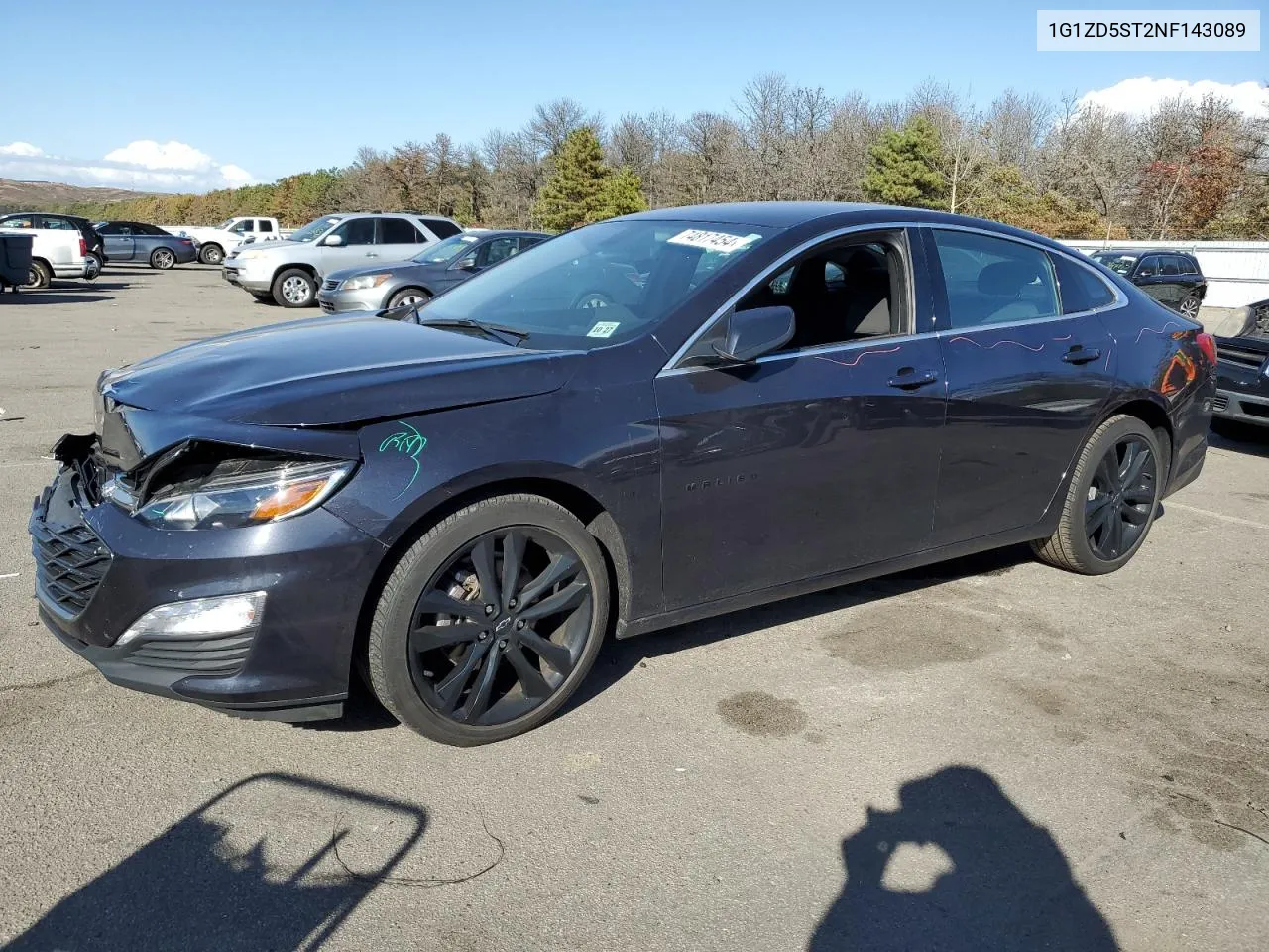 2022 Chevrolet Malibu Lt VIN: 1G1ZD5ST2NF143089 Lot: 74817454