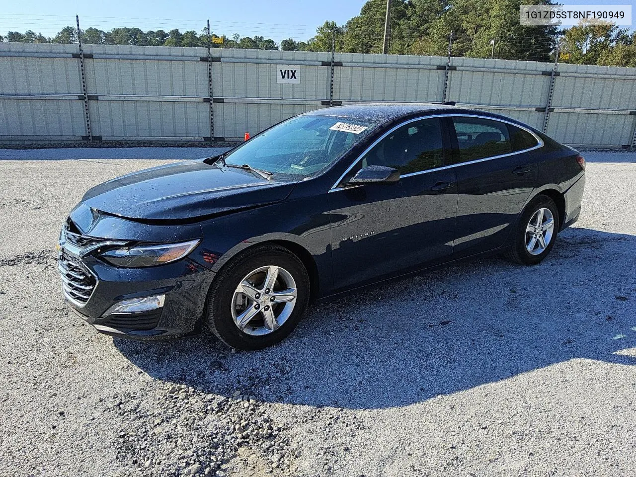 2022 Chevrolet Malibu Lt VIN: 1G1ZD5ST8NF190949 Lot: 74823934