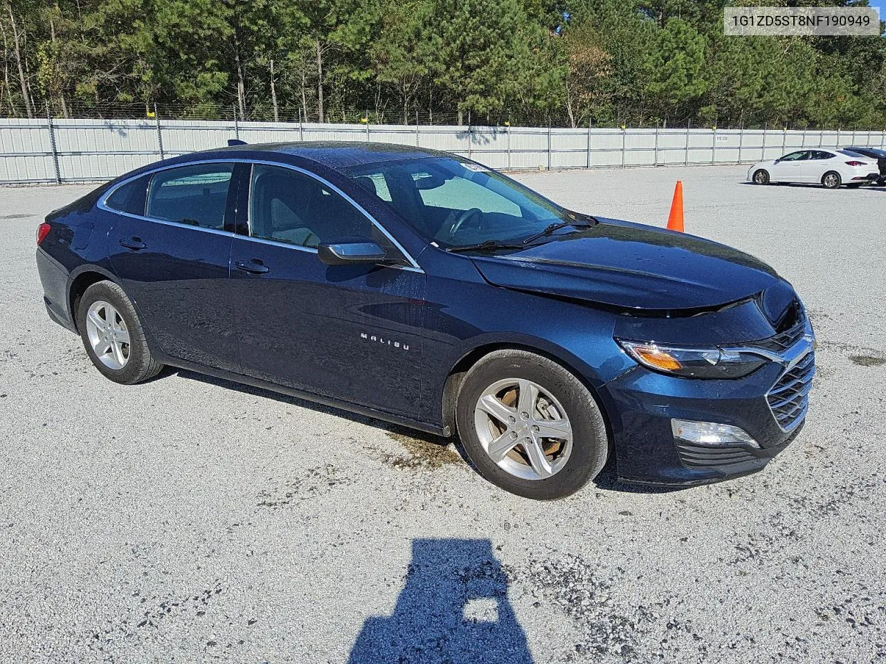 2022 Chevrolet Malibu Lt VIN: 1G1ZD5ST8NF190949 Lot: 74823934