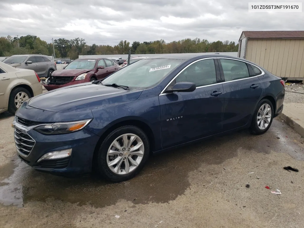 2022 Chevrolet Malibu Lt VIN: 1G1ZD5ST3NF191670 Lot: 75163334