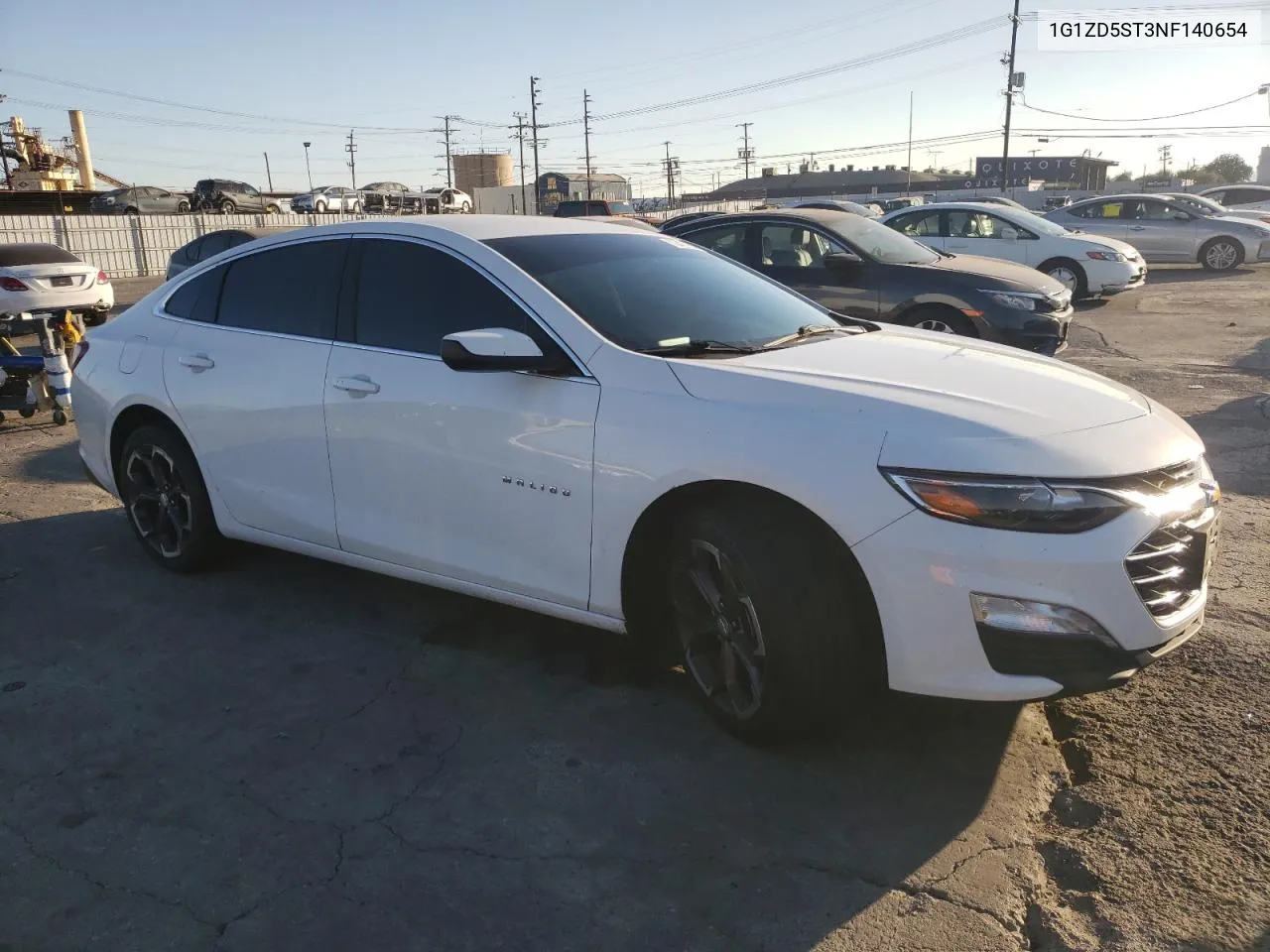 2022 Chevrolet Malibu Lt VIN: 1G1ZD5ST3NF140654 Lot: 75427954