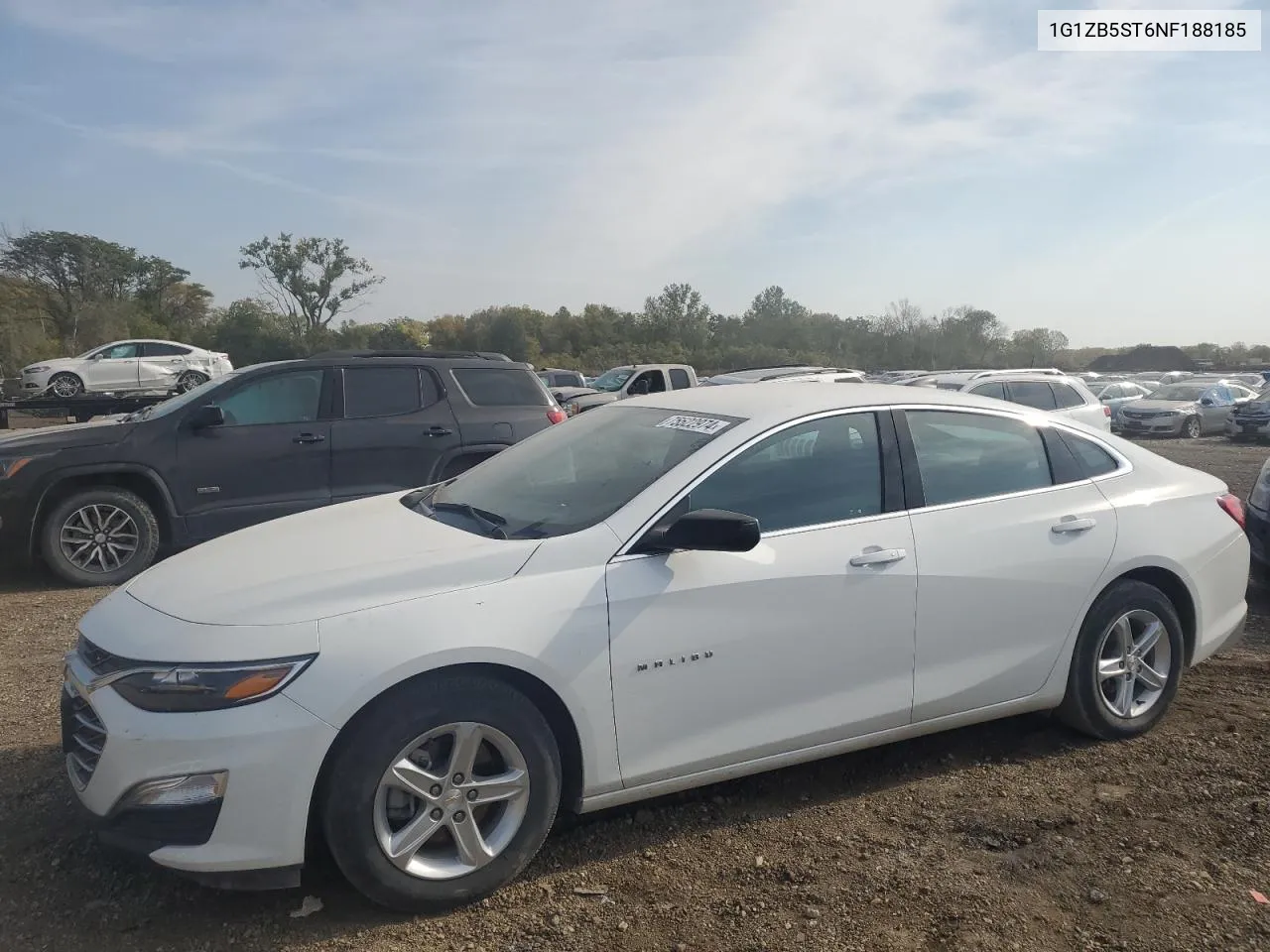 2022 Chevrolet Malibu Ls VIN: 1G1ZB5ST6NF188185 Lot: 75522974