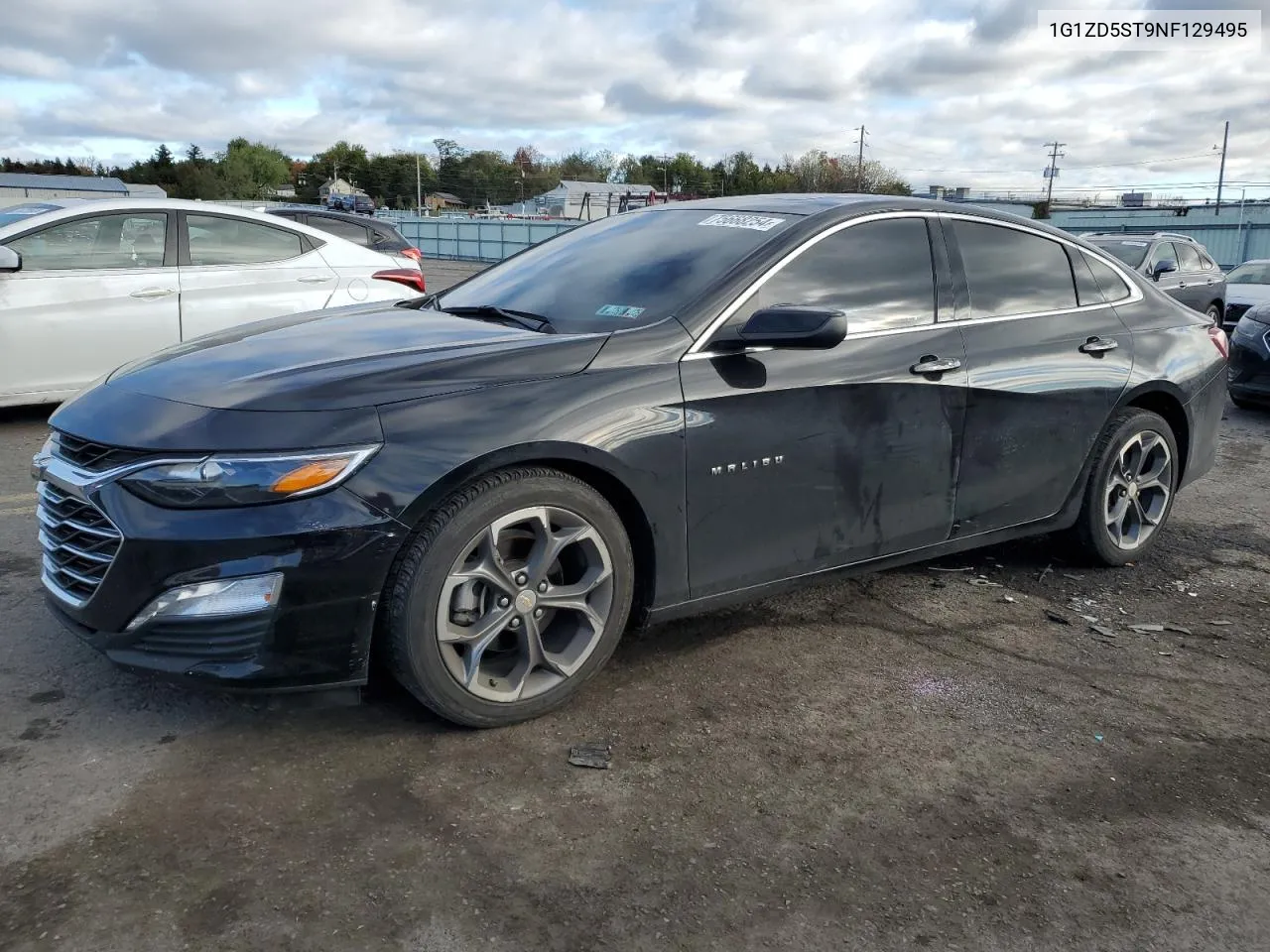 2022 Chevrolet Malibu Lt VIN: 1G1ZD5ST9NF129495 Lot: 75668254