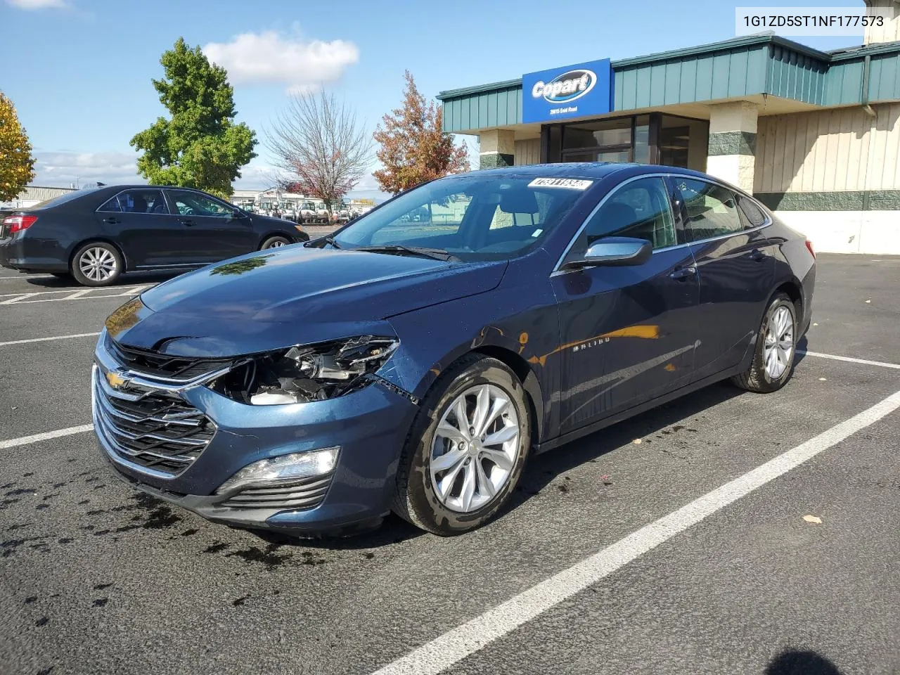 2022 Chevrolet Malibu Lt VIN: 1G1ZD5ST1NF177573 Lot: 75911934