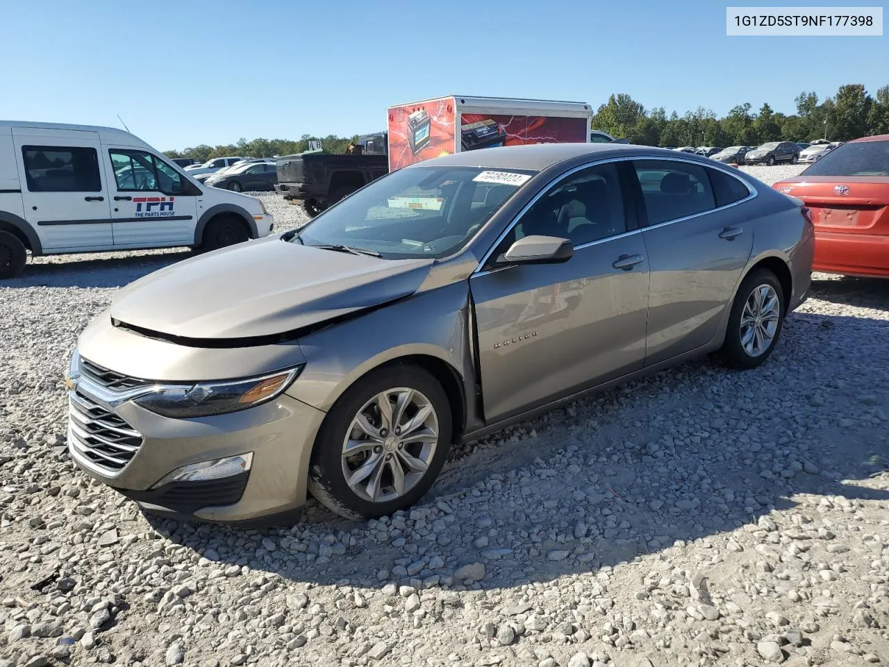 2022 Chevrolet Malibu Lt VIN: 1G1ZD5ST9NF177398 Lot: 76480404