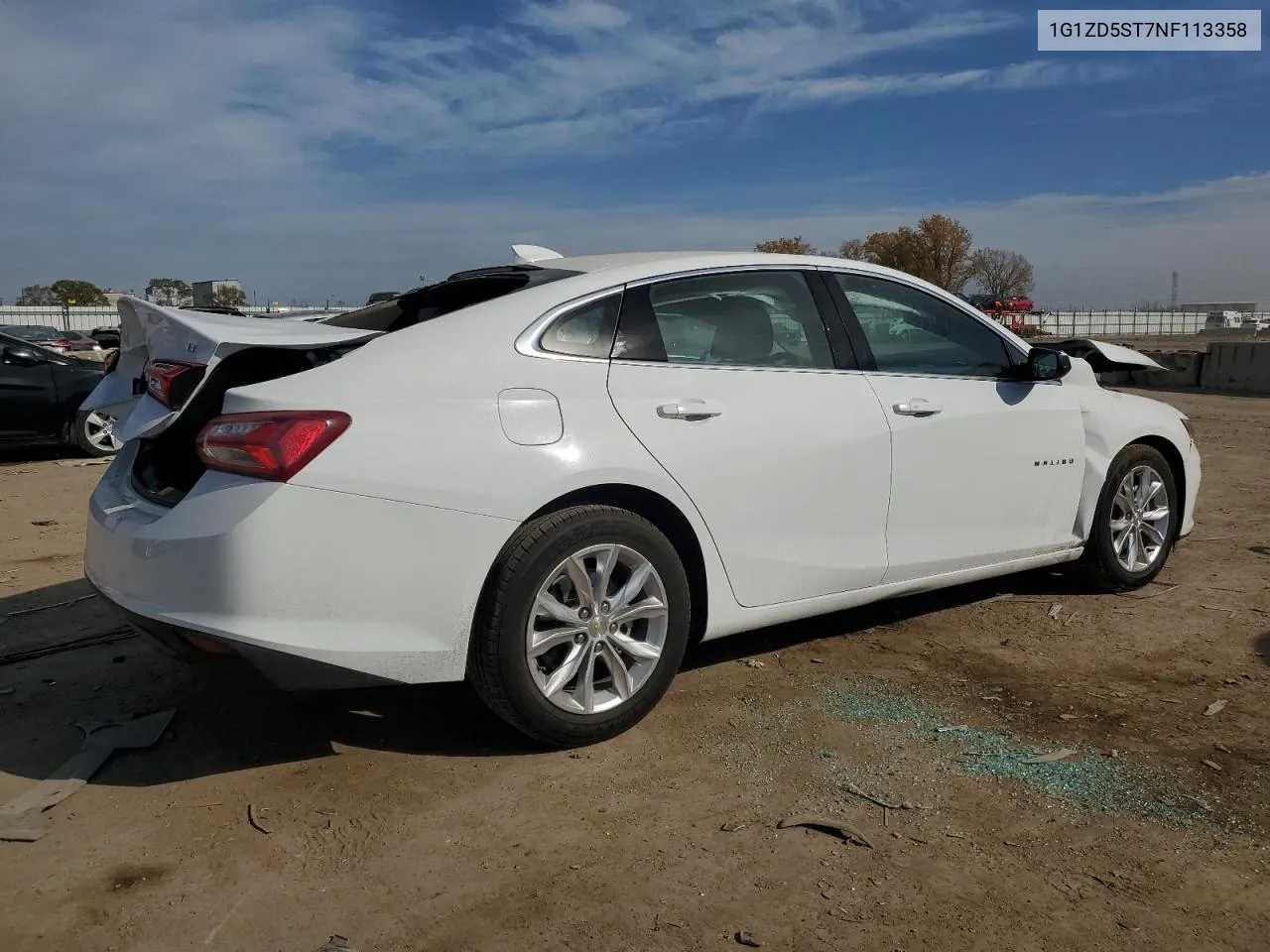 2022 Chevrolet Malibu Lt VIN: 1G1ZD5ST7NF113358 Lot: 76987724