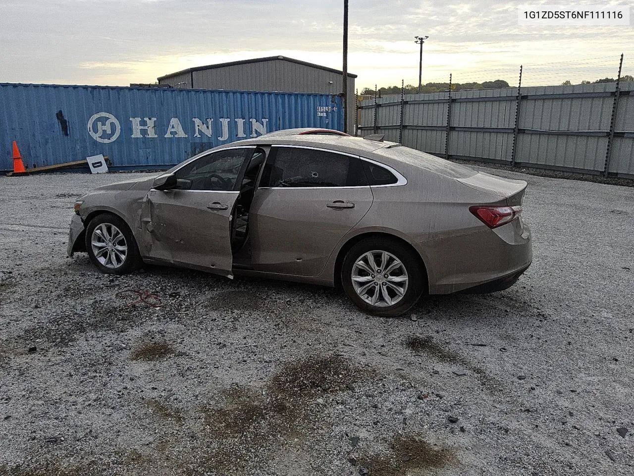 2022 Chevrolet Malibu Lt VIN: 1G1ZD5ST6NF111116 Lot: 77068364