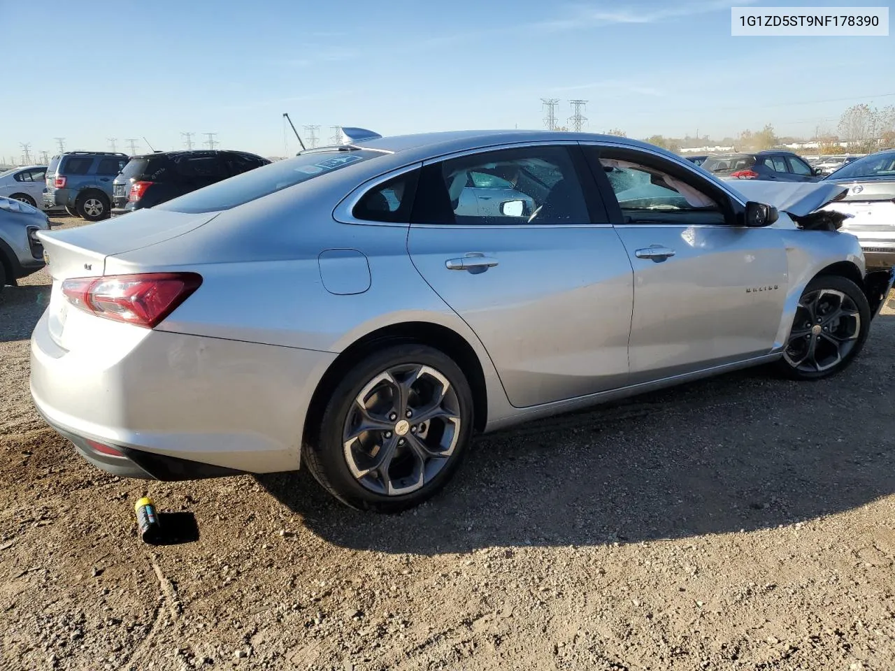 2022 Chevrolet Malibu Lt VIN: 1G1ZD5ST9NF178390 Lot: 77248564