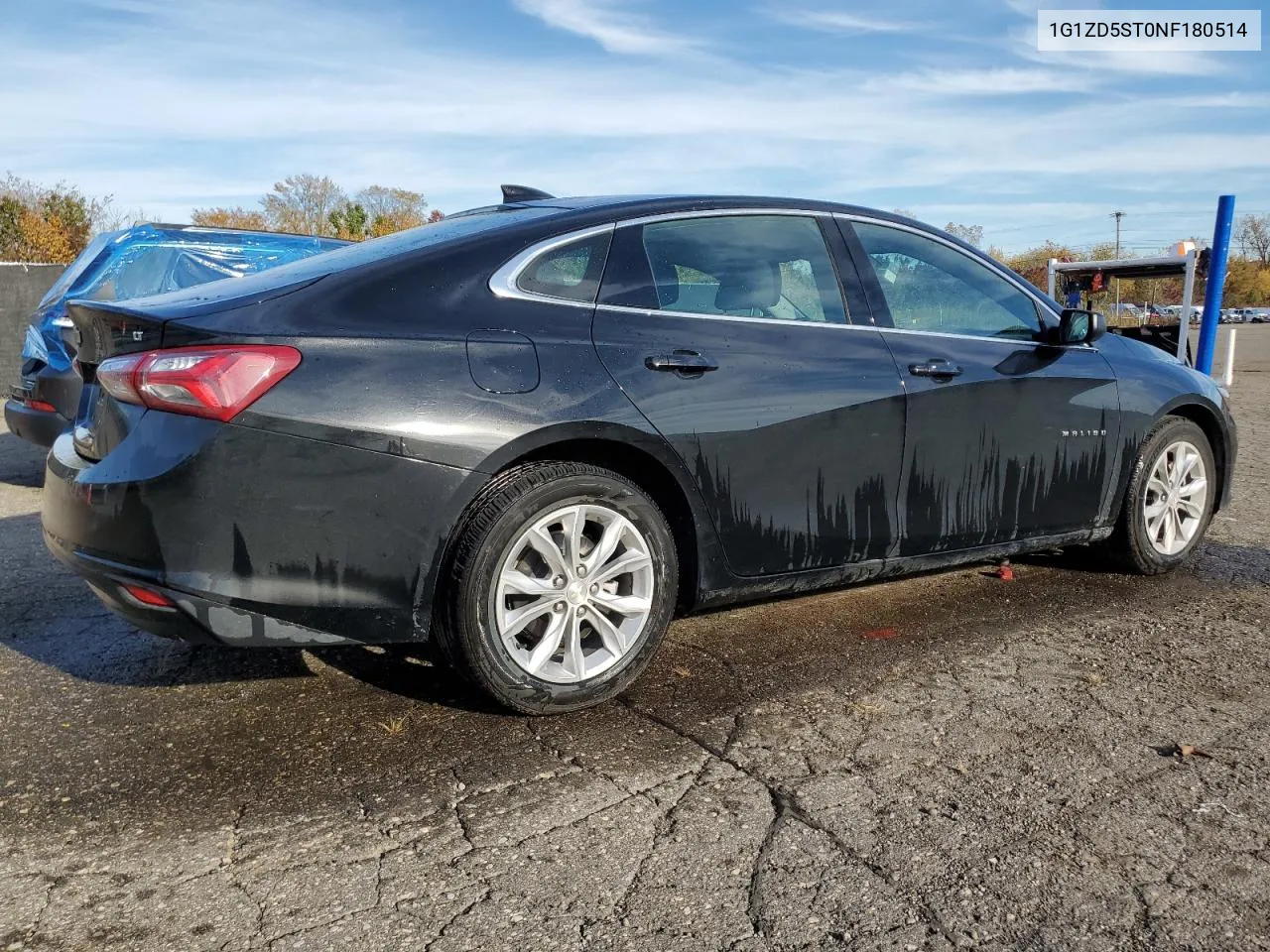 2022 Chevrolet Malibu Lt VIN: 1G1ZD5ST0NF180514 Lot: 77271504