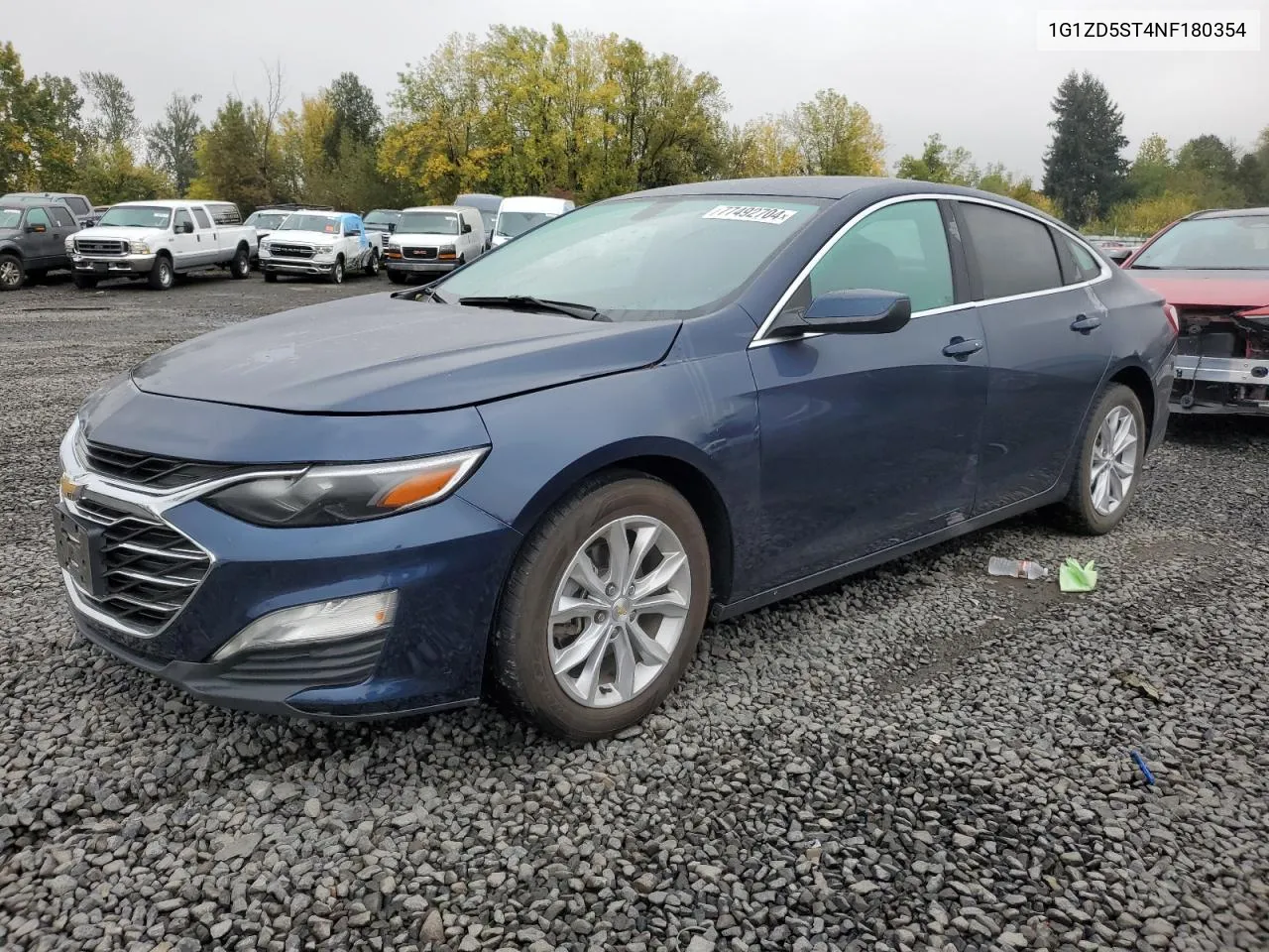 2022 Chevrolet Malibu Lt VIN: 1G1ZD5ST4NF180354 Lot: 77492704