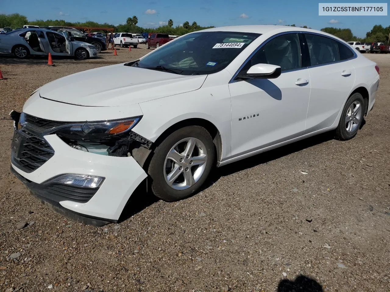 2022 Chevrolet Malibu Ls VIN: 1G1ZC5ST8NF177105 Lot: 78144694