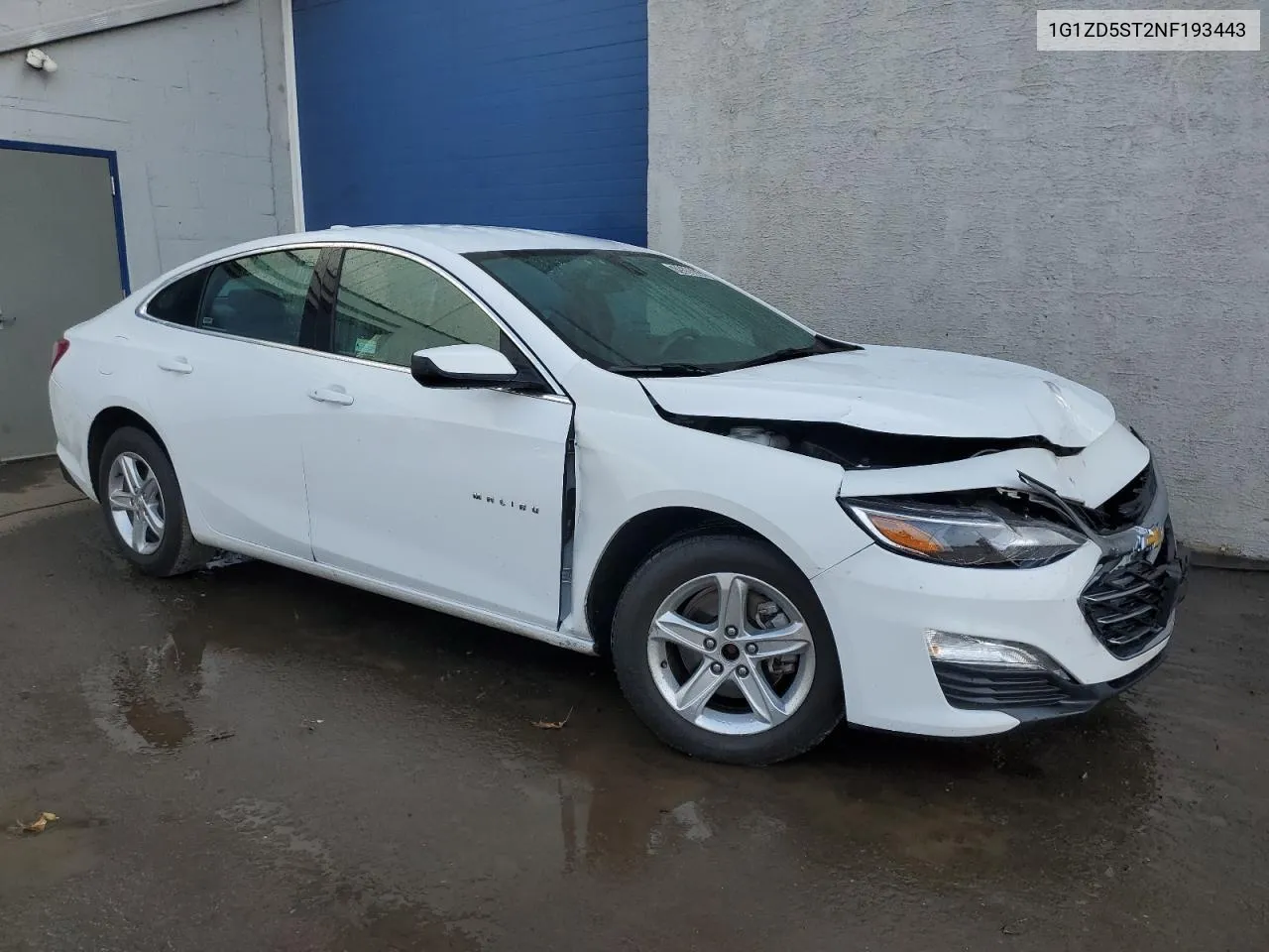 2022 Chevrolet Malibu Lt VIN: 1G1ZD5ST2NF193443 Lot: 78530664