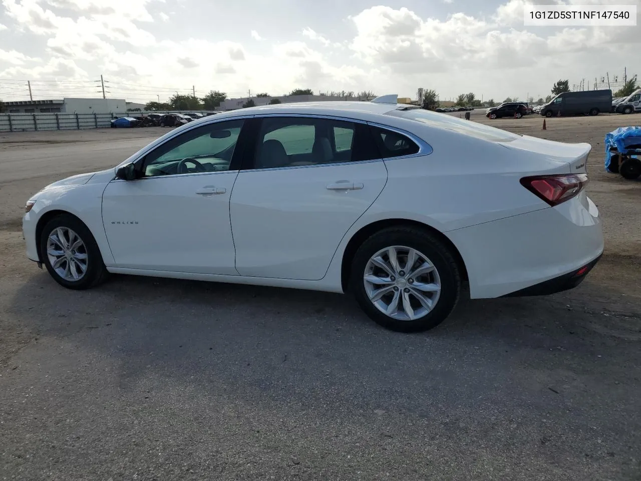 1G1ZD5ST1NF147540 2022 Chevrolet Malibu Lt