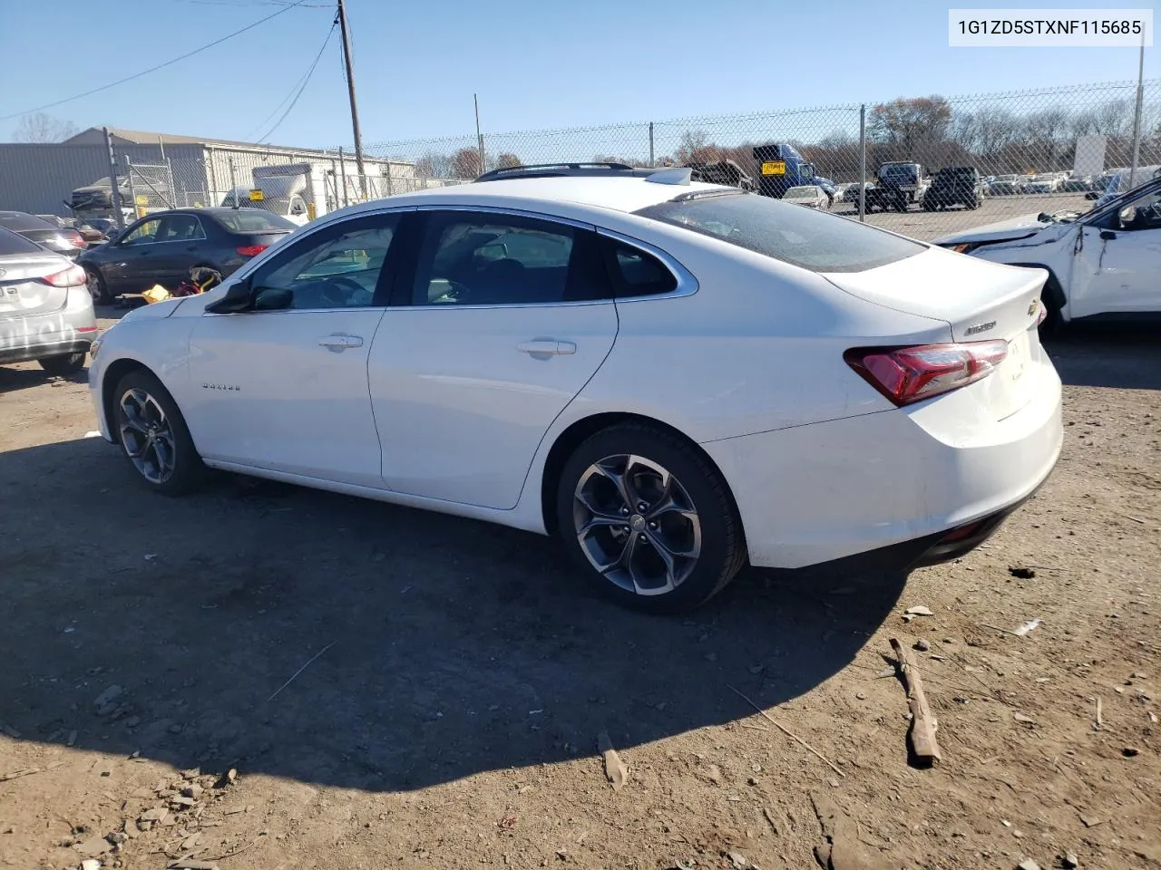 2022 Chevrolet Malibu Lt VIN: 1G1ZD5STXNF115685 Lot: 79951304