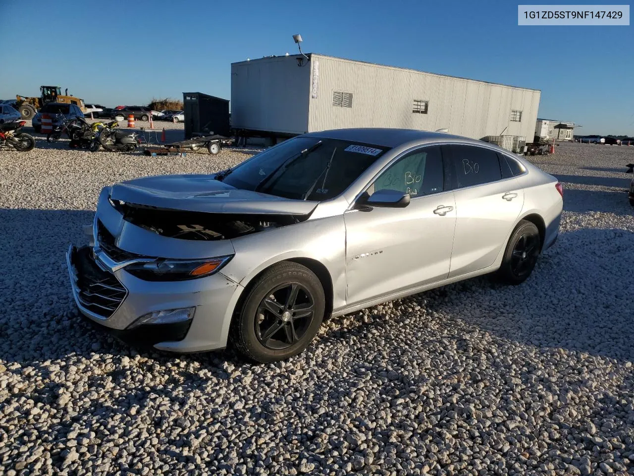 2022 Chevrolet Malibu Lt VIN: 1G1ZD5ST9NF147429 Lot: 81309514