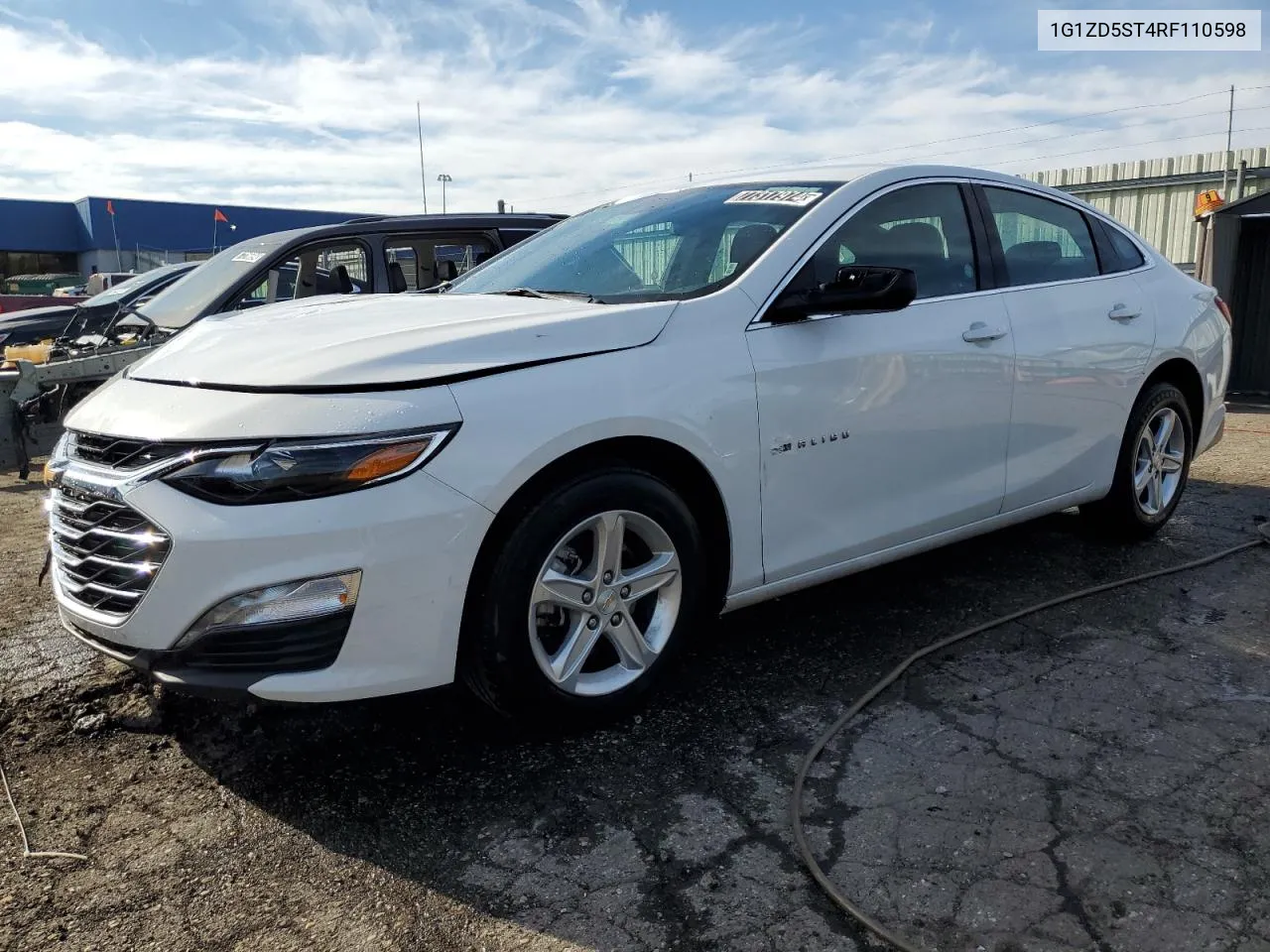 2024 Chevrolet Malibu Lt VIN: 1G1ZD5ST4RF110598 Lot: 77317974