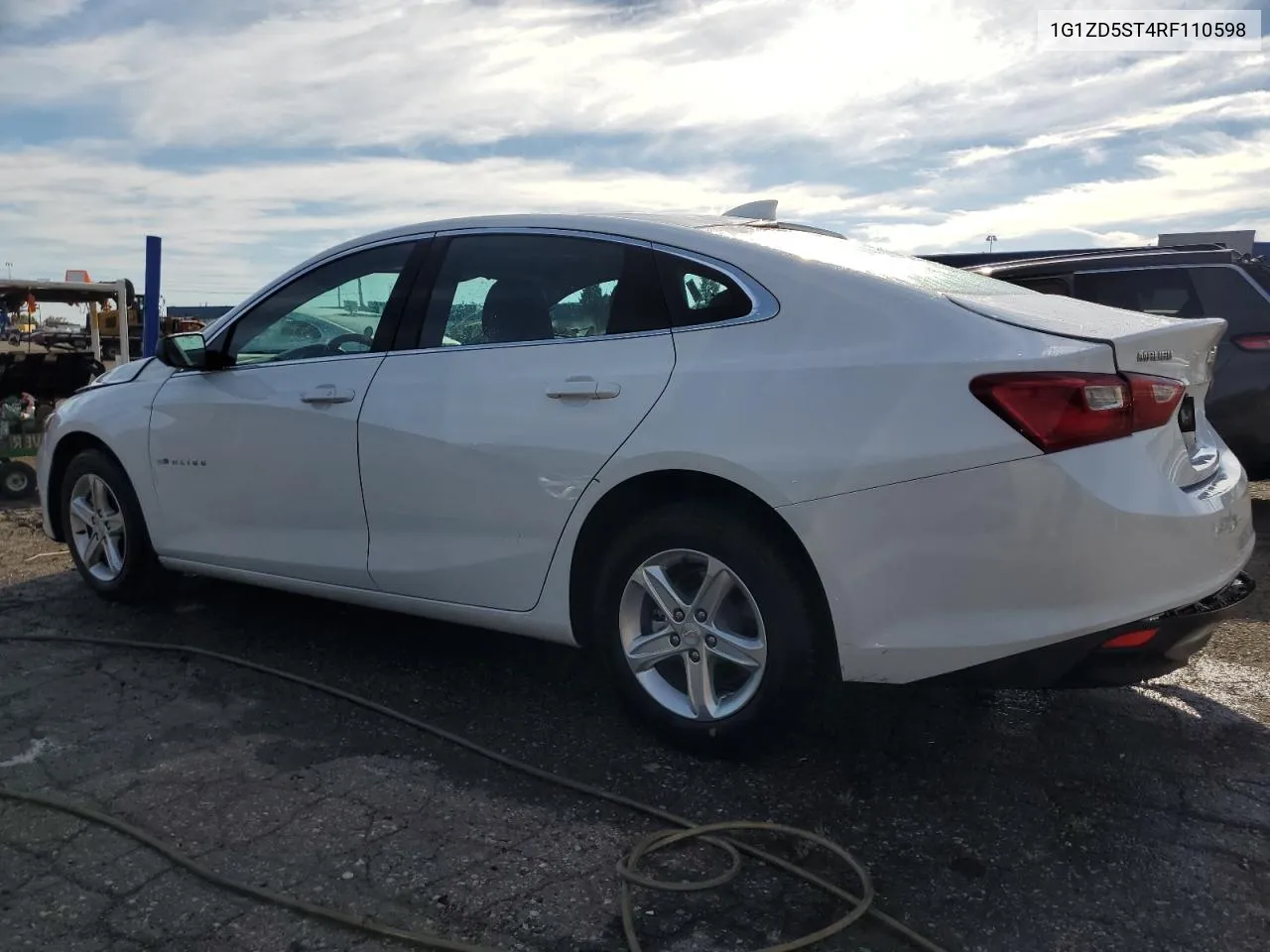 2024 Chevrolet Malibu Lt VIN: 1G1ZD5ST4RF110598 Lot: 77317974