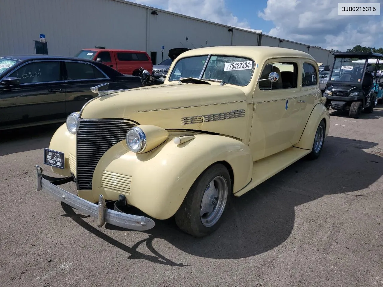 1939 Chevrolet 2 Door VIN: 3JB0216316 Lot: 75422304