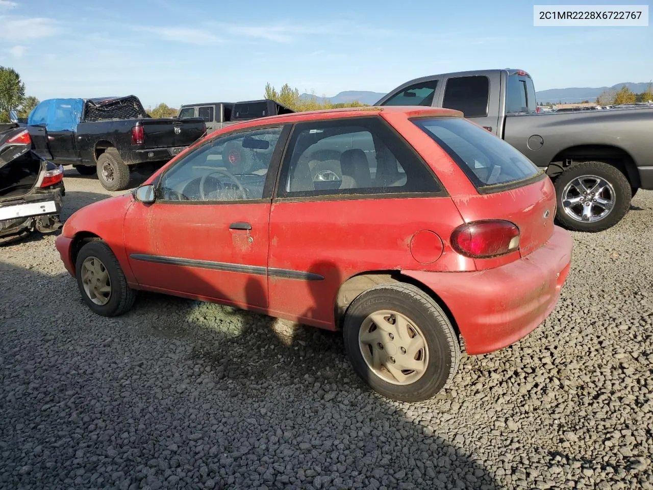 1999 Chevrolet Metro Lsi VIN: 2C1MR2228X6722767 Lot: 70944804