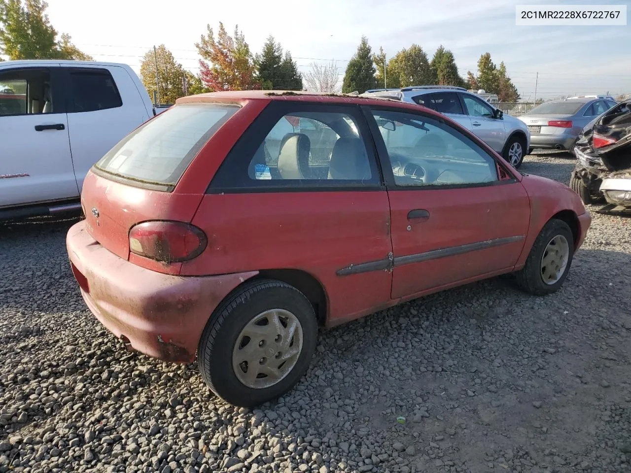 1999 Chevrolet Metro Lsi VIN: 2C1MR2228X6722767 Lot: 70944804