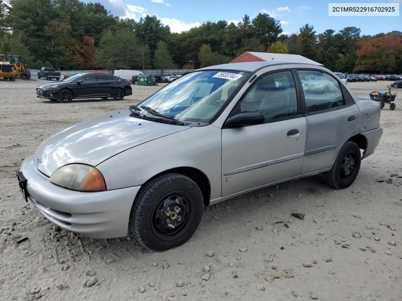 2001 Chevrolet Metro Lsi VIN: 2C1MR522916702925 Lot: 75833744