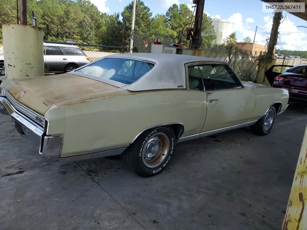 1972 Chevrolet Monte Carl VIN: 1H57J2L567411 Lot: 72465014