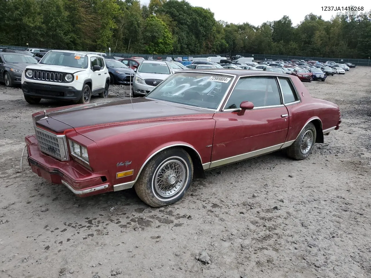 1980 Chevrolet Montecarlo VIN: 1Z37JA1416268 Lot: 72989804