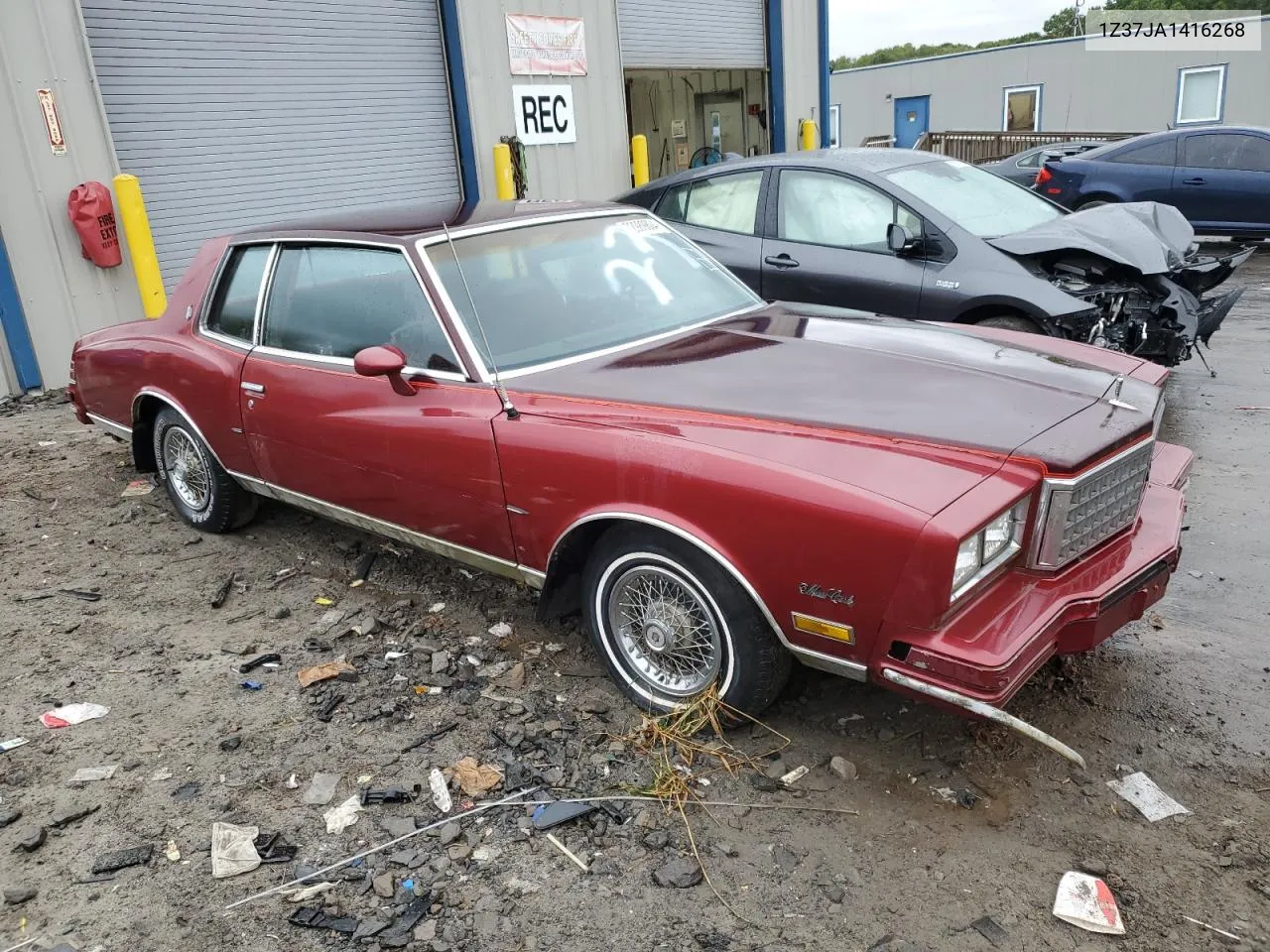 1980 Chevrolet Montecarlo VIN: 1Z37JA1416268 Lot: 72989804