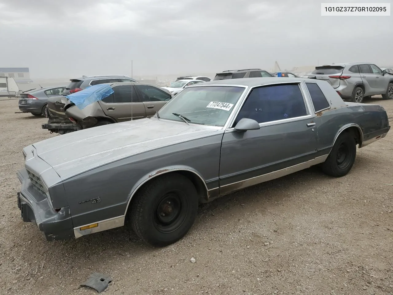 1986 Chevrolet Monte Carlo VIN: 1G1GZ37Z7GR102095 Lot: 77247544