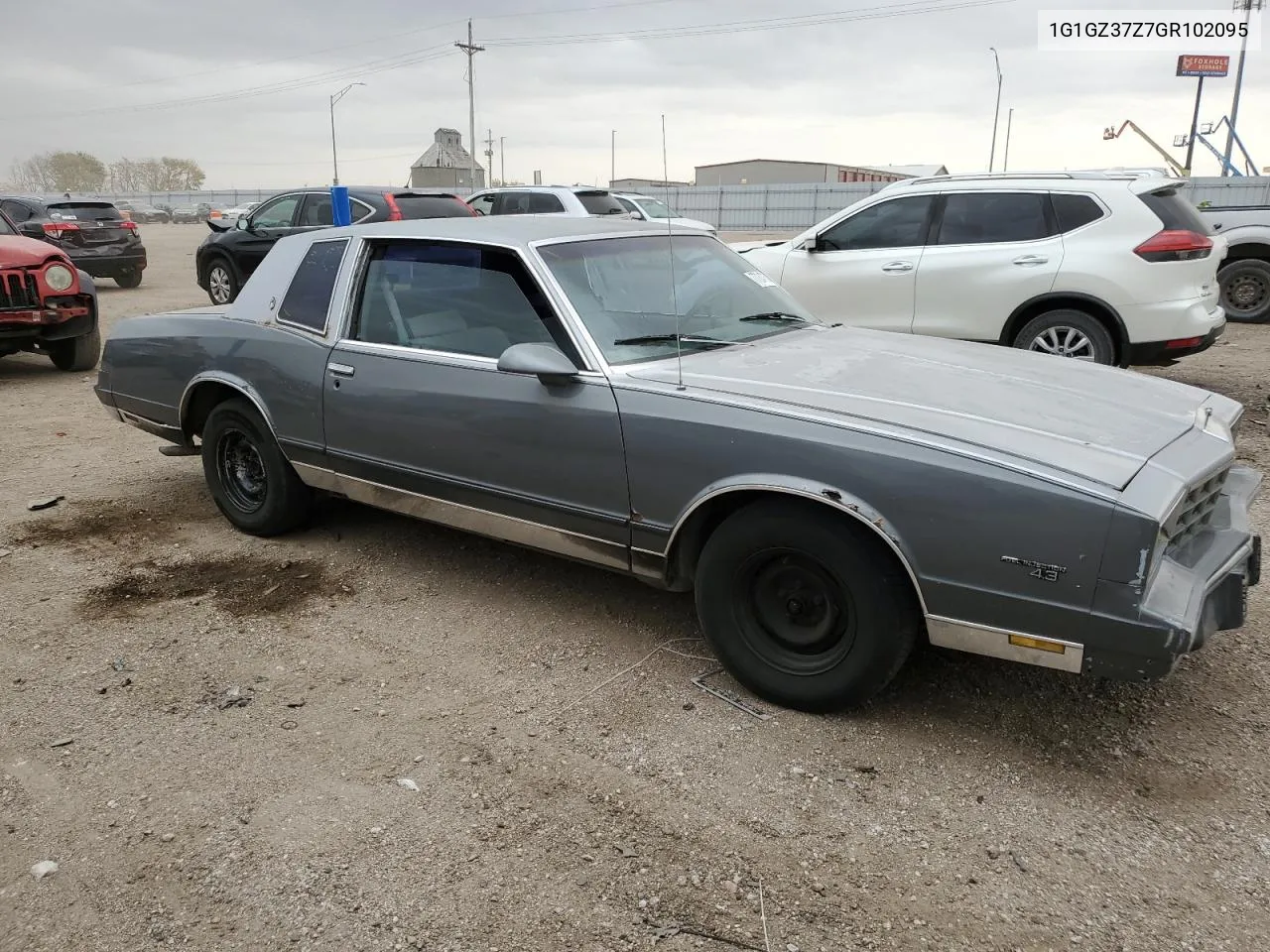 1986 Chevrolet Monte Carlo VIN: 1G1GZ37Z7GR102095 Lot: 77247544