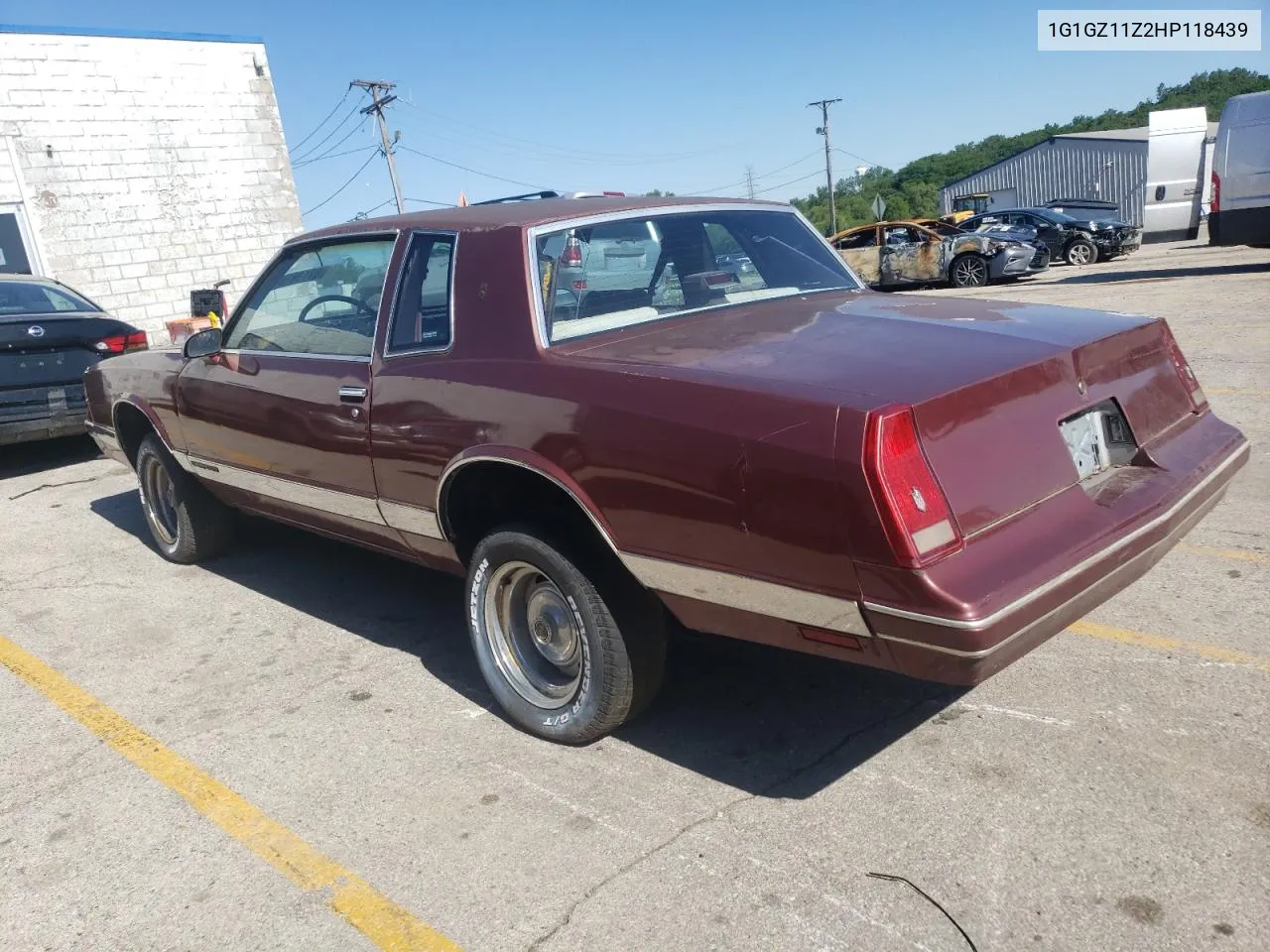 1G1GZ11Z2HP118439 1987 Chevrolet Monte Carlo